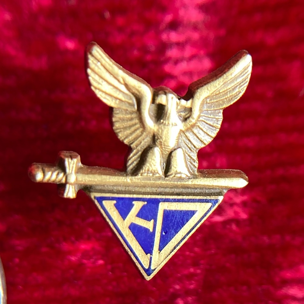 Vintage Kappa Delta Fraternity Collectible Pin Good Conduct Navy